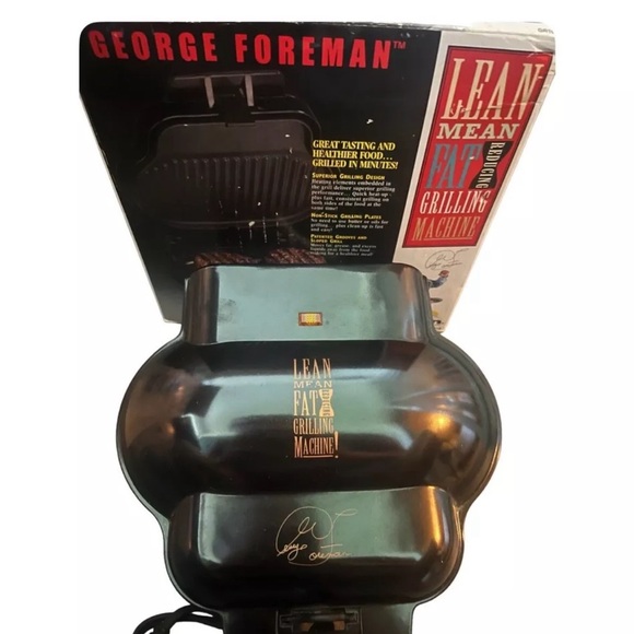 George Foreman Lean Mean Fat Reducing Grilling Machine Two Patty Size Small GR10 - Picture 3 of 5